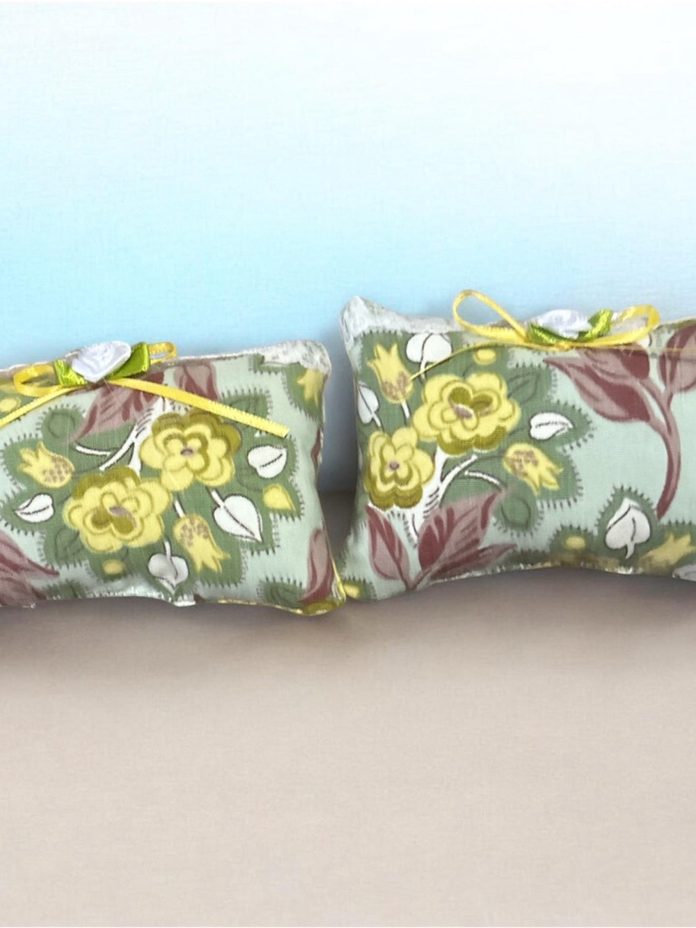 Floral Accent Pillow Pair handmade